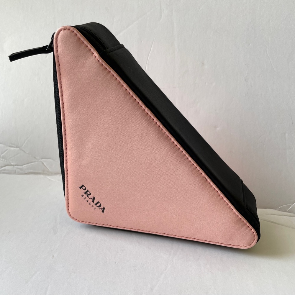 Prada Beauty Cosmetic Bag Pink and Black